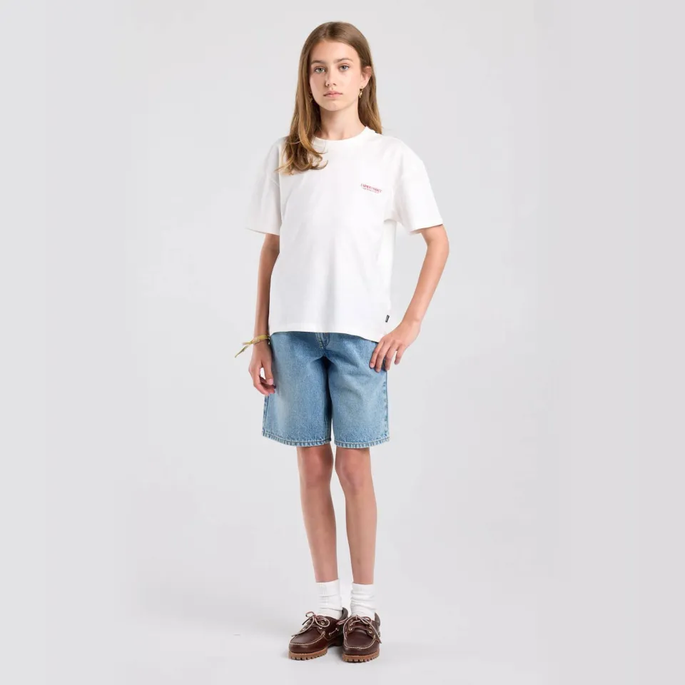 America Today t-shirt met backprint wit Wit/rood