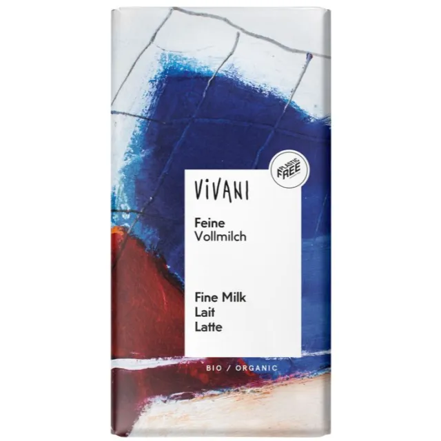 Vivani Fijne Volle Melkchocolade reep