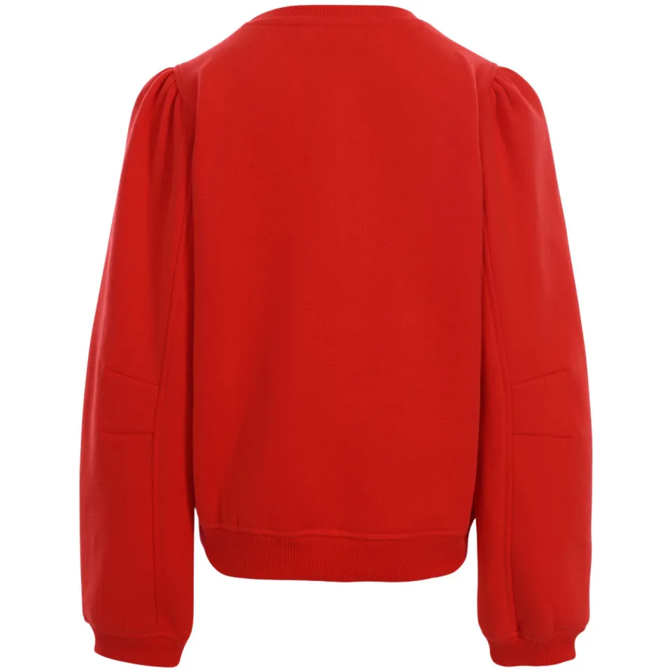 LOOXS little rechtvallende sweater met tekst - rood, foto 3