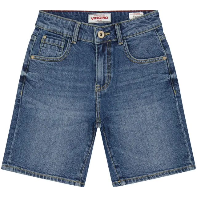 Vingino Cipriano jeansshort medium blue Mid Blue Wash