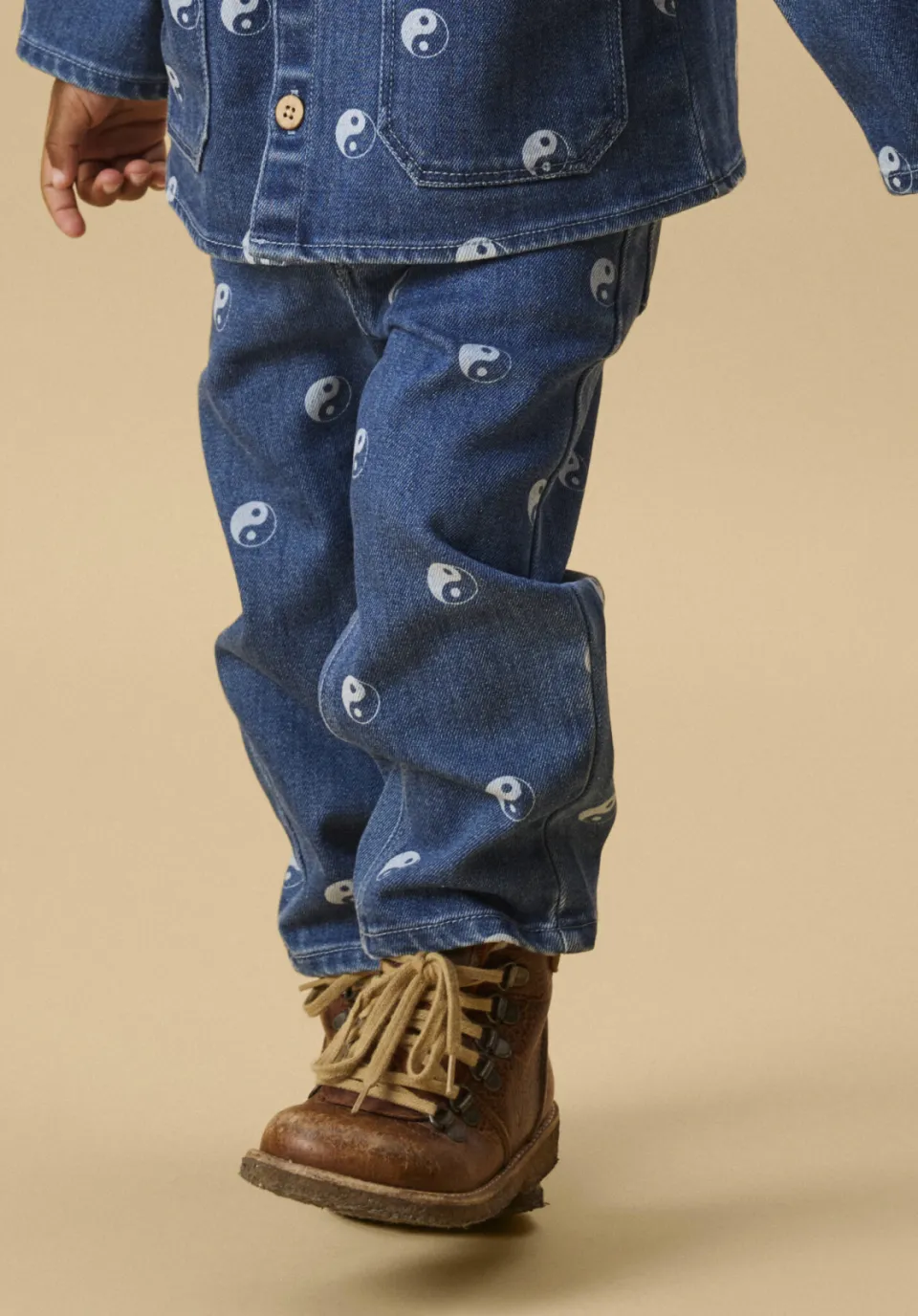 Lil' Atelier MINI NMMLIVO loose fit jeans met print - donkerblauw, foto 5