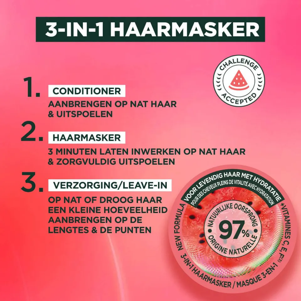 Garnier Fructis Hair Food Watermelon 3-in-1 haarmasker, foto 8