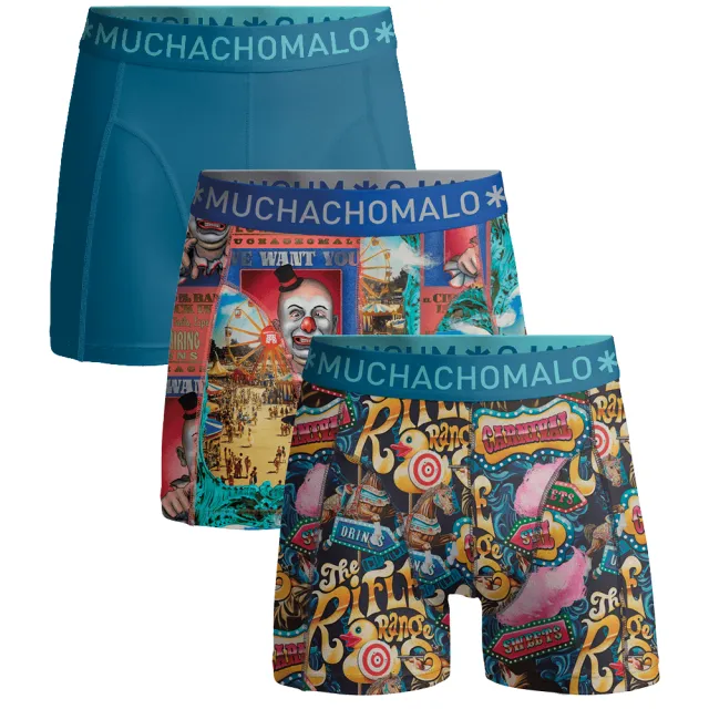 Muchachomalo Heren 3-pack Boxershorts Funfair Veelkleurig