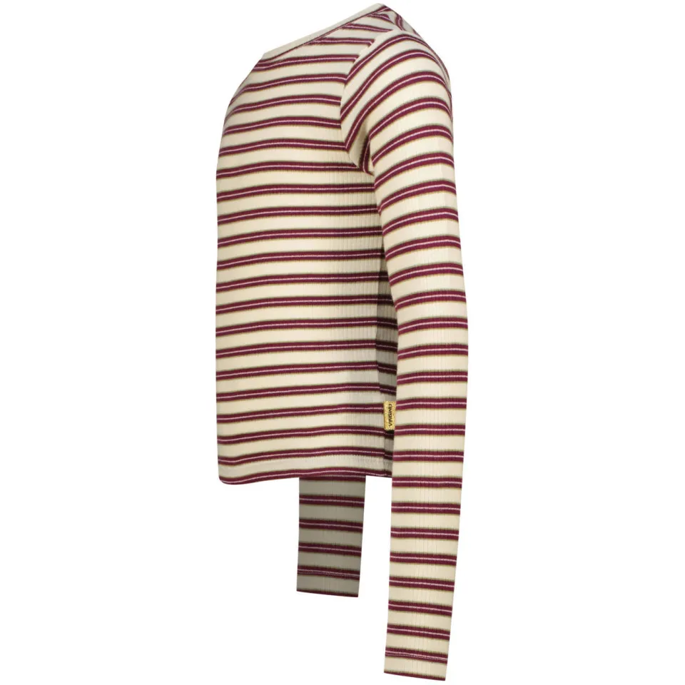 Vingino aansluitende gestreepte longsleeve ecru, foto 2