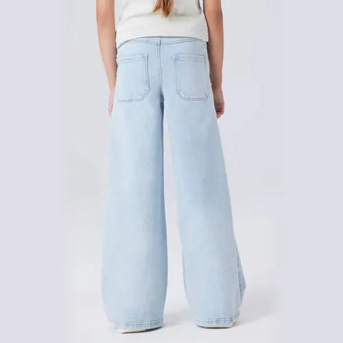 NAME IT KIDS wide leg jeans light blue denim, foto 4