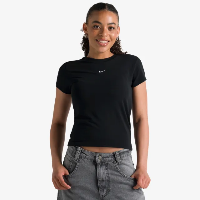 Nike Sportswear T-shirts Dames - Zwart - Katoen Jersey Black