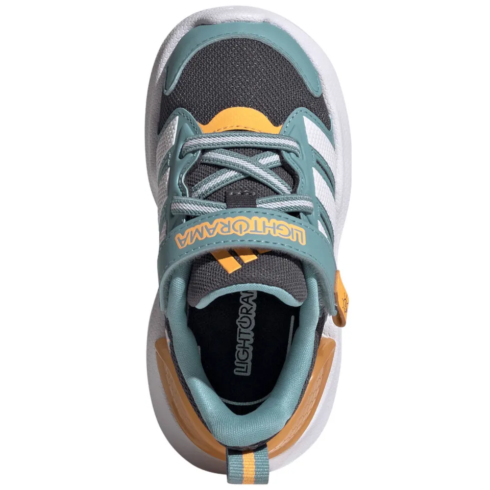 Adidas Lightorama sneakers turquoise wit oranje, foto 5