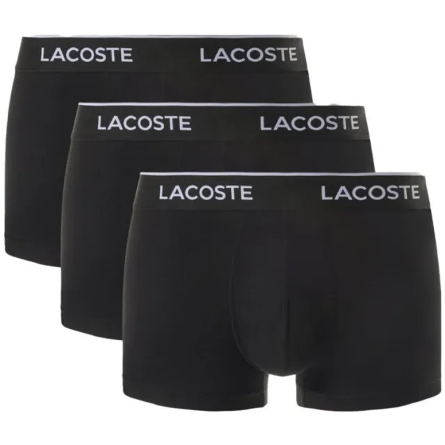 Lacoste Trunk boxershorts zwart 3-pack