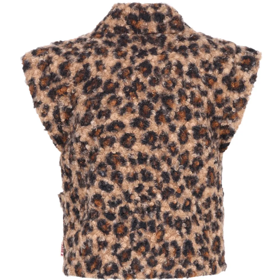 B.Nosy teddy rechtvallend gilet met panterprint - bruin, foto 3
