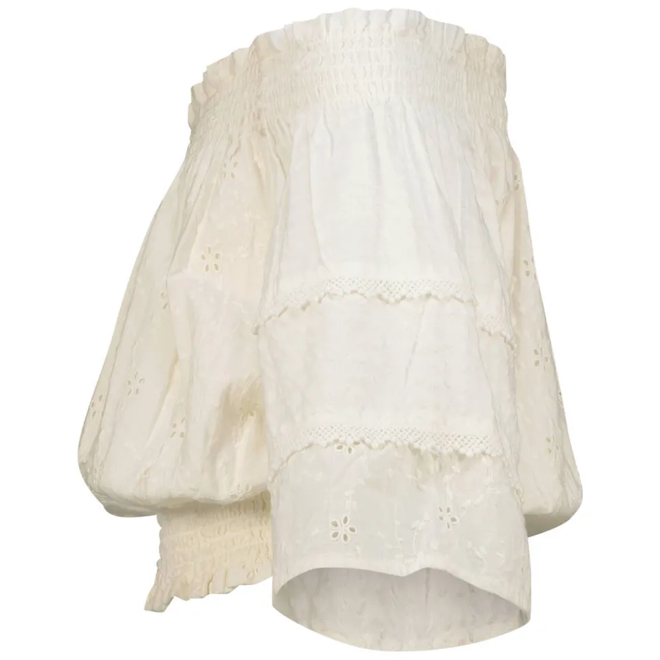 Vingino Lilianne off shoulder top wit, foto 3