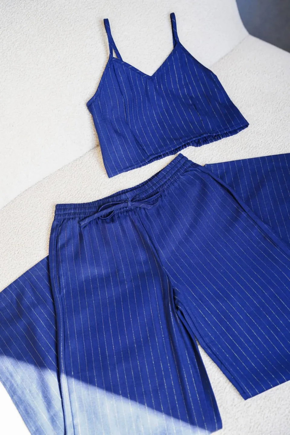 Like Flo Young wide leg casual broek blauw, foto 3