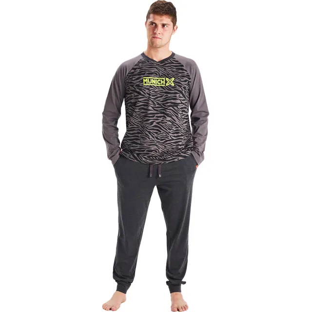 Munich MU1 pyjamaset grijs