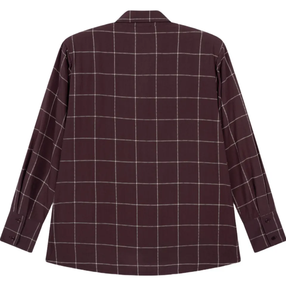 Refined Department Naro geruite blouse bordeaux, foto 3