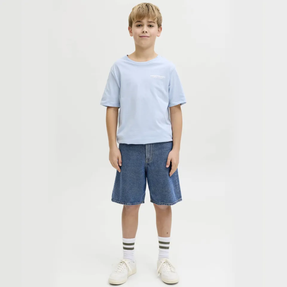 JJ Rebel JUNIOR baggy jeansshort medium blue denim
