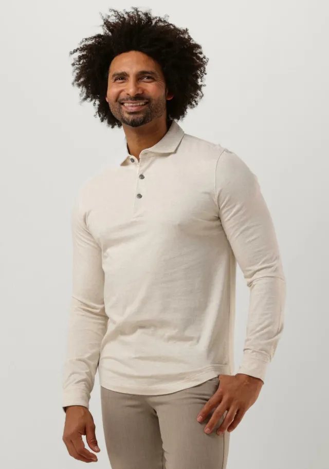 Profuomo Heren Polo's & T-shirts Jersey - Gebroken Wit