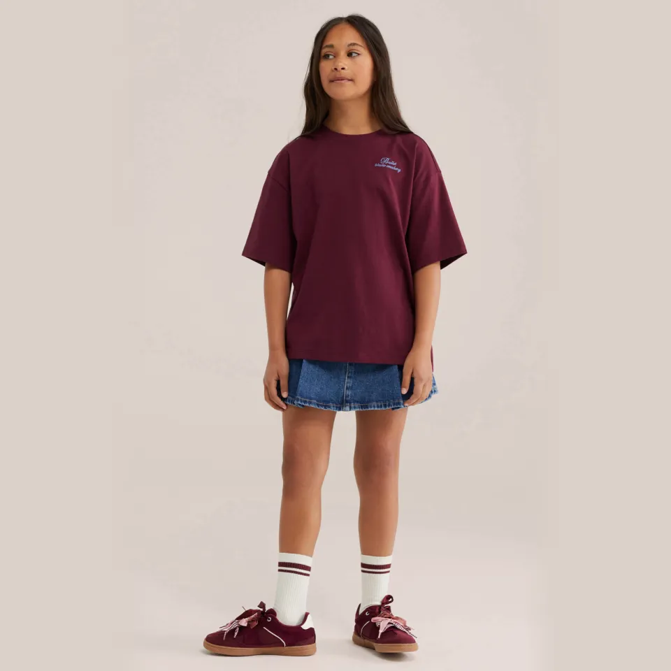 WE Fashion T-shirt donkerrood