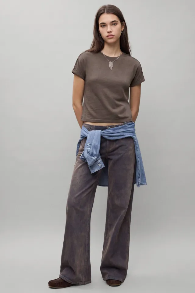 Mango T-shirt bruin