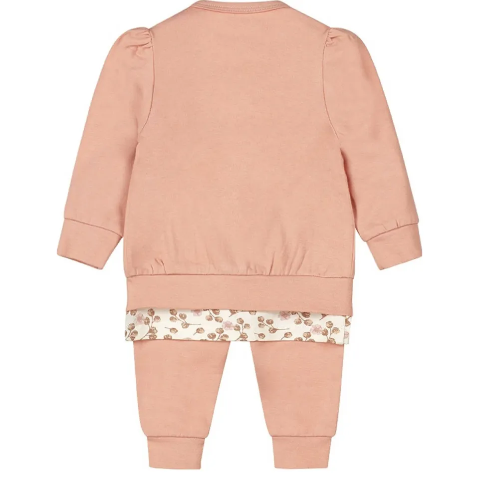 Dirkje vest + longsleeve + broek roze/offwhite, foto 3