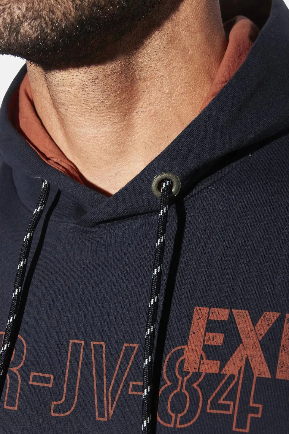 Jan Vanderstorm +FIT Collectie hoodie JERRES Plus brique, foto 7