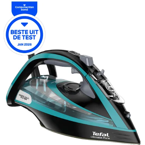 Tefal Ultimate Pure FV9844 stoomstrijkijzer zwart, foto 2