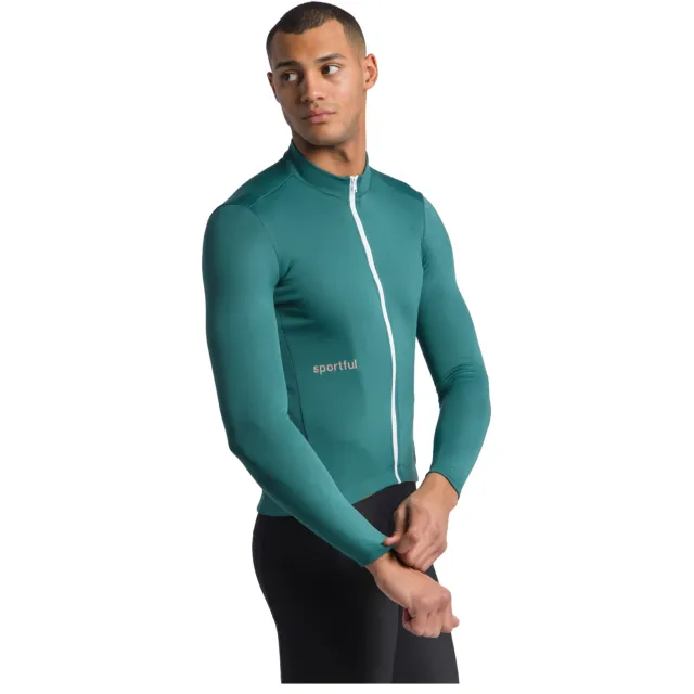 Sportful Classic Thermal Jersey fietsshirt turkoois, foto 3