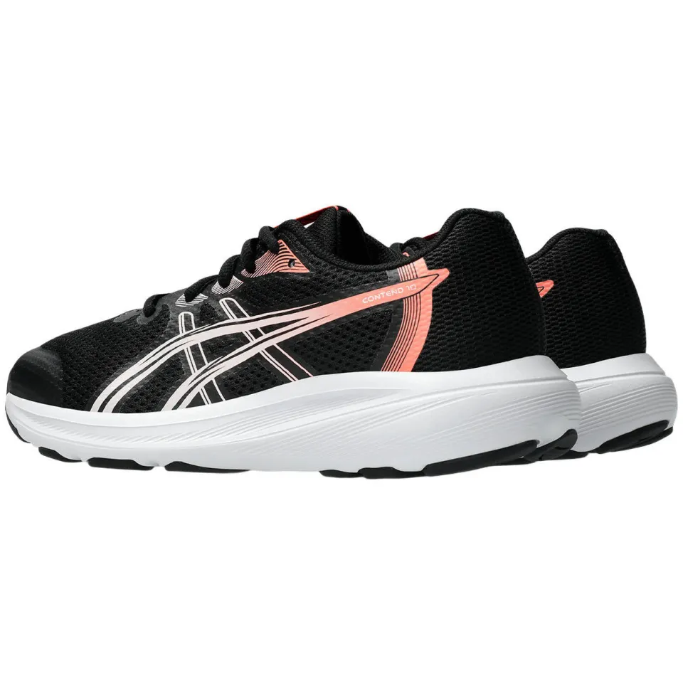 Asics Contend 10 mesh hardloopschoenen - zwart/oranje, foto 4