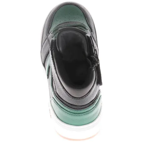 Hip leren sneakers - zwart/groen, foto 3