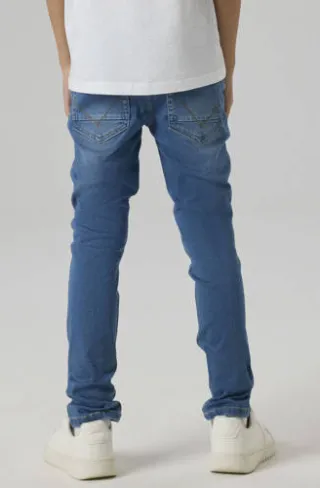 NAME IT KIDS slim fit jeans NKMTHEO stonewashed medium blue denim, foto 4