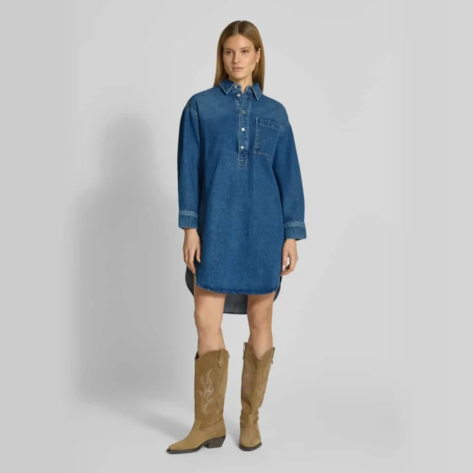 ARMEDANGELS oversized spijkerjurk jeansblauw, foto 4