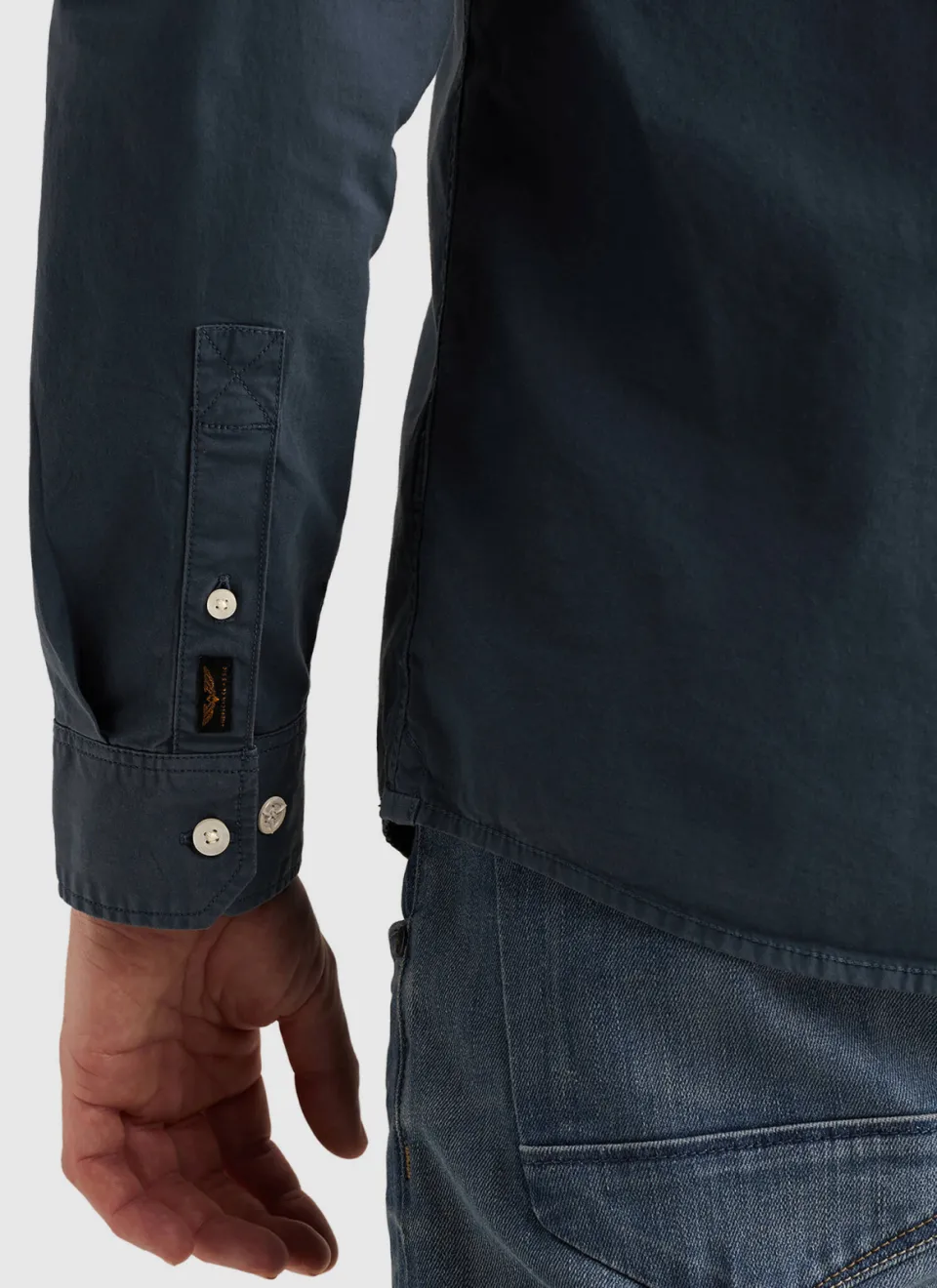 PME Legend regular casual overhemd donkerblauw, foto 5