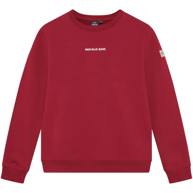 Indian Blue Jeans rechtvallende sweater met backprint - rood