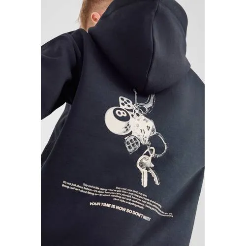 s.Oliver sweater met backprint - zwart, foto 4