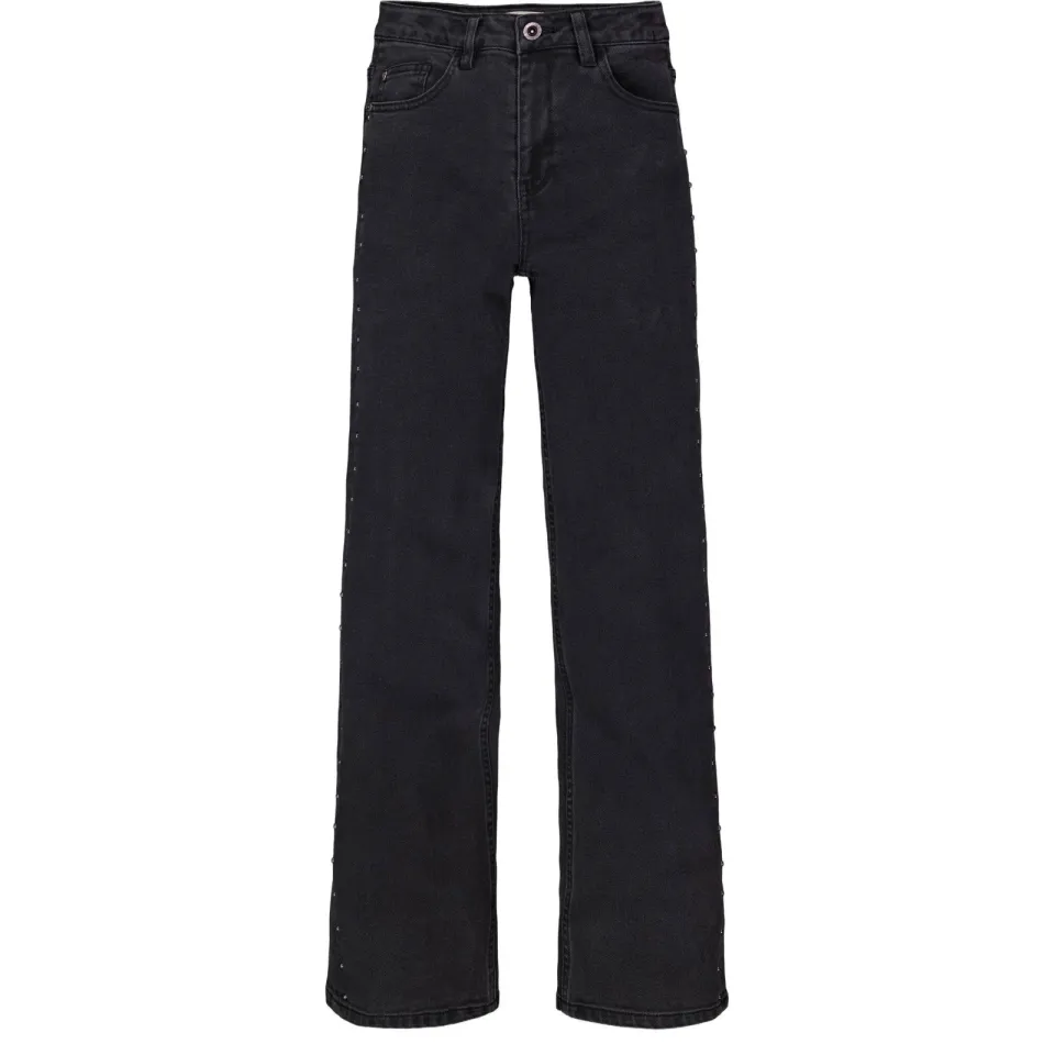 Garcia straight leg jeans met studs - zwart, foto 2
