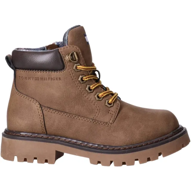Tommy Hilfiger veterschoenen met profielzool - bruin