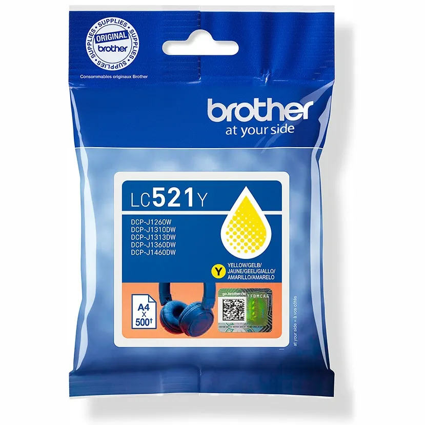 Brother LC-521Y inktcartridge geel, foto 3