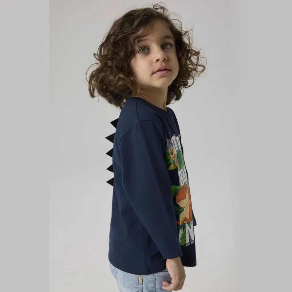 NAME IT MINI longsleeve met print donkerblauw, foto 4