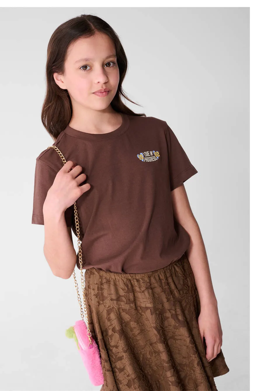 Shoeby t-shirt bruin, foto 6