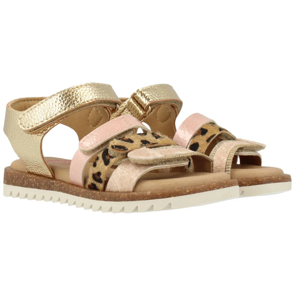 Develab sandalen goud/panterprint, foto 2