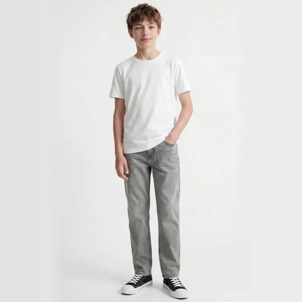 Jack & Jones JUNIOR loose fit jeans JJICHRIS grijs Grey denim