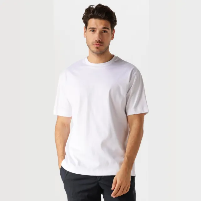 Desoto Luxury Heren Polo's & T-shirts Luxury Two Ply T-shirt 1/2 - Wit