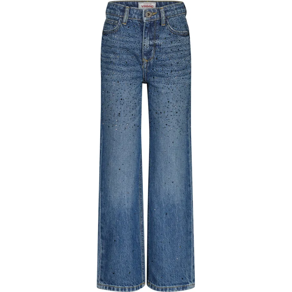 Vingino wide leg jeans wide leg jeans medium blue denim, foto 2