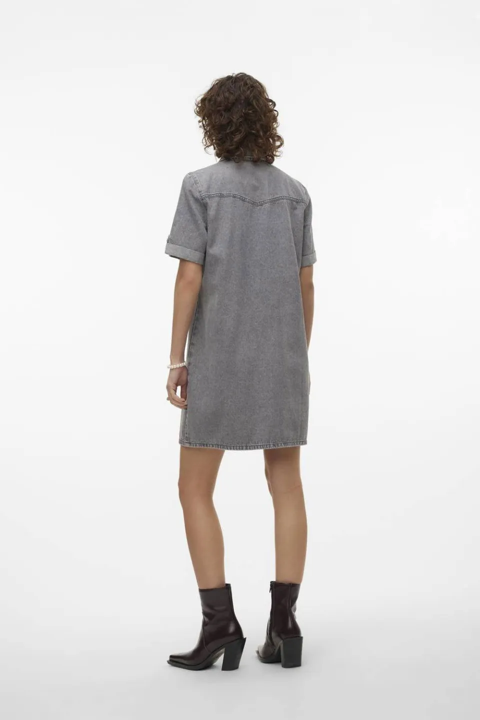 Vero Moda VMJENNIE spijkerjurk medium grey denim, foto 6