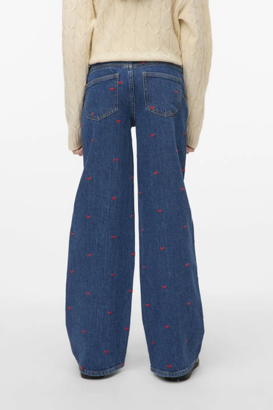 Vero Moda GIRL high waist wide leg jeans medium blue denim, foto 3
