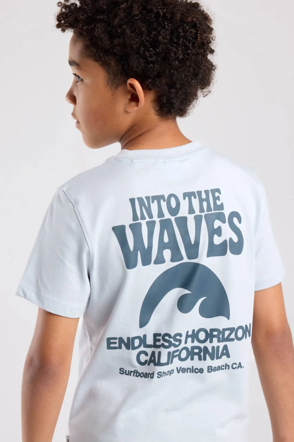 America Today t-shirt met backprint lichtblauw, foto 7