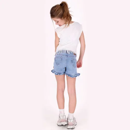 B.Nosy denim slim short jeansshort lichtblauw, foto 3