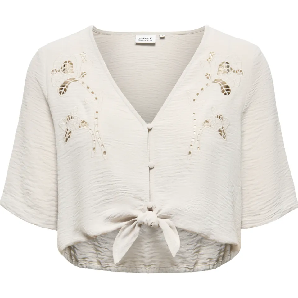 Only regular fit gebloemde zwangerschapsblouse beige, foto 5