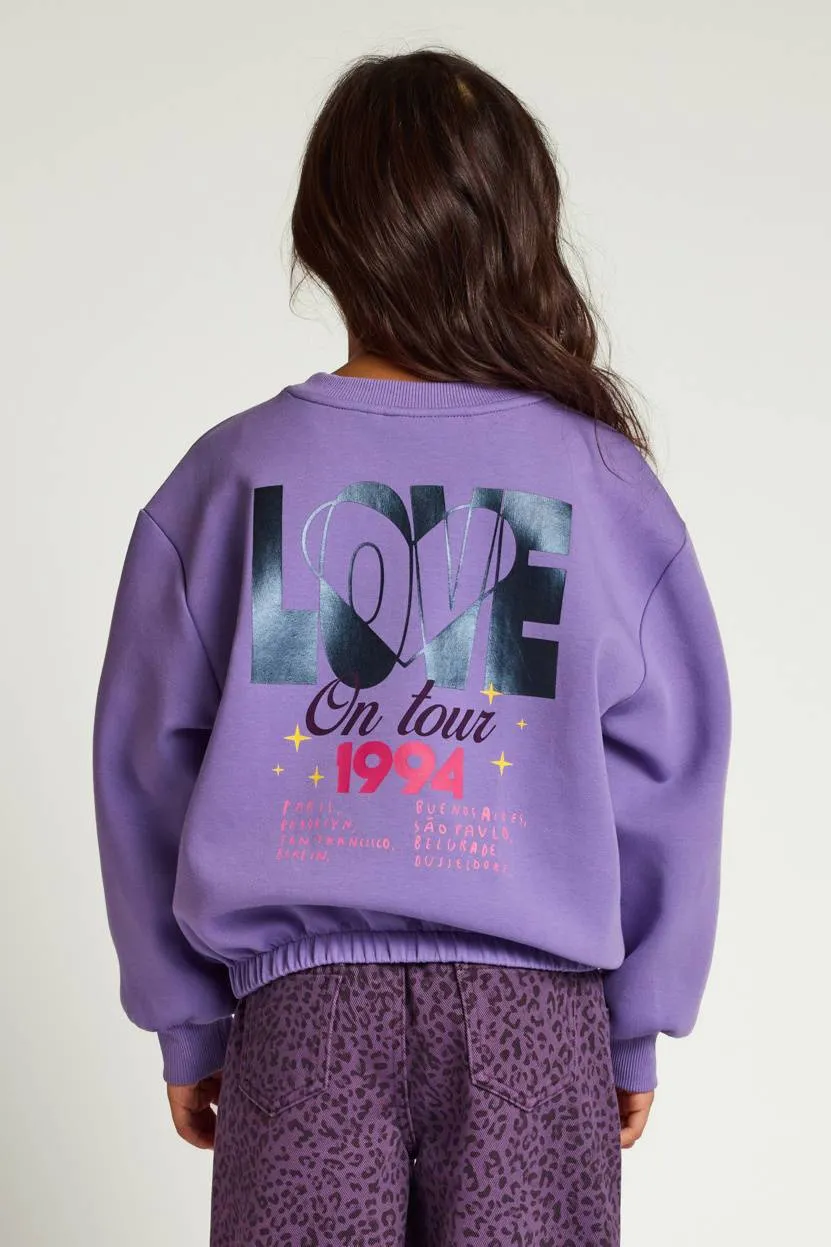 LOOXS little boxy sweater met backprint - paars, foto 7
