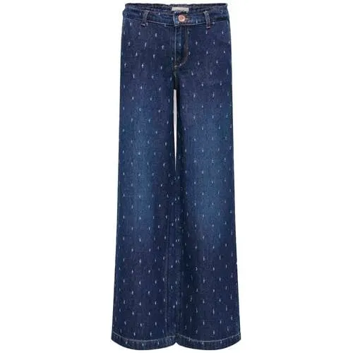 KIDS ONLY GIRL wide leg jeans met print - dark blue, foto 2