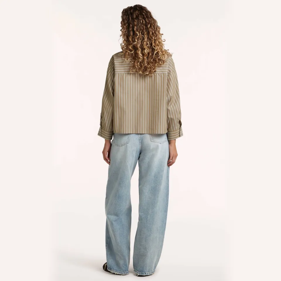 Circle Of Trust Blair blouse olijfgroen gestreept, foto 4