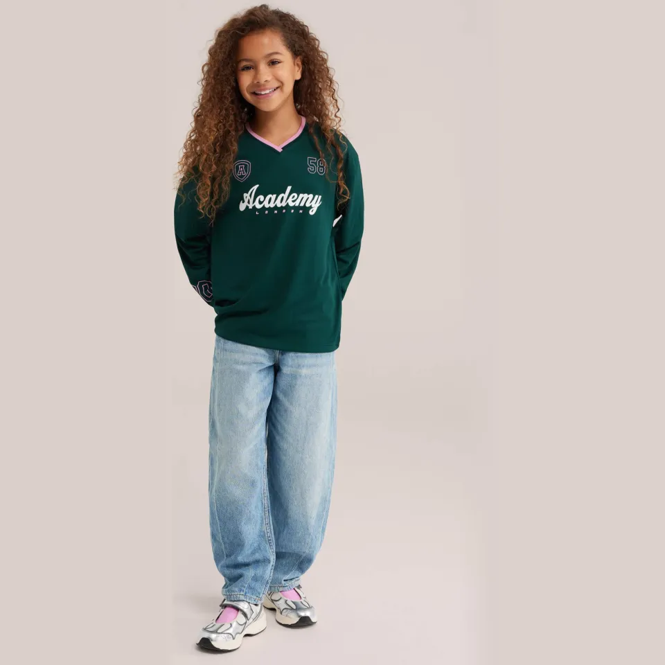 WE Fashion longsleeve met tekst donkergroen, foto 4